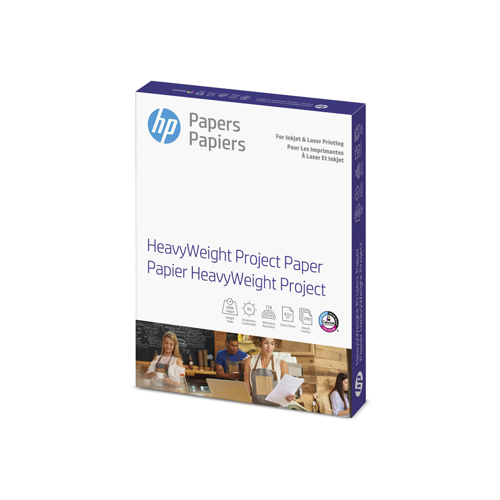 HP HeavyWeight Project Paper  Matte  8.5x11 in  40 lb  250 sheets  wor