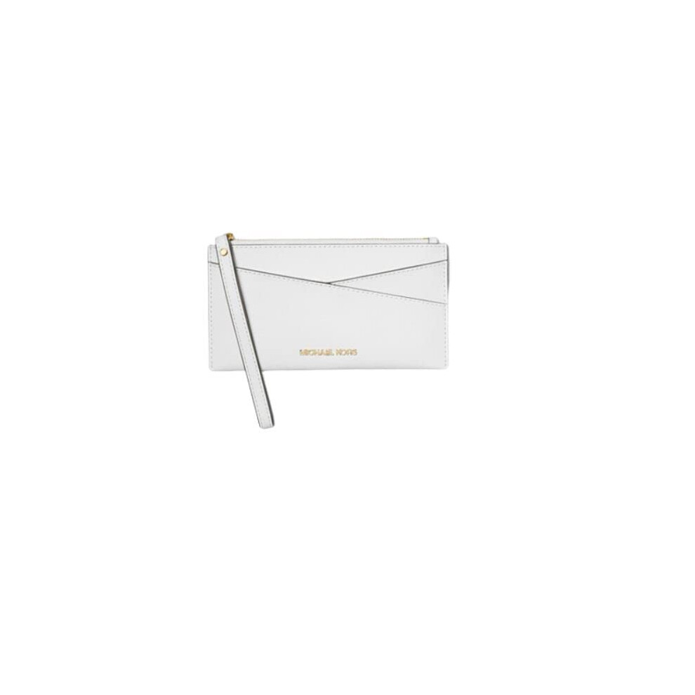 Michael Kors Jet Set Medium Logo Crossover Wristlet (Optic White)