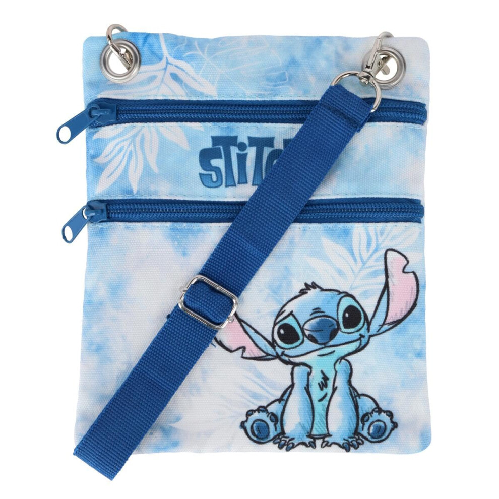 Disney Passport Bag Crossbody Travel Stitch Sitting