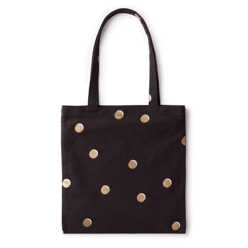 Kate Spade New York Cute Canvas Tote Bag for Women  Black Canvas Beach