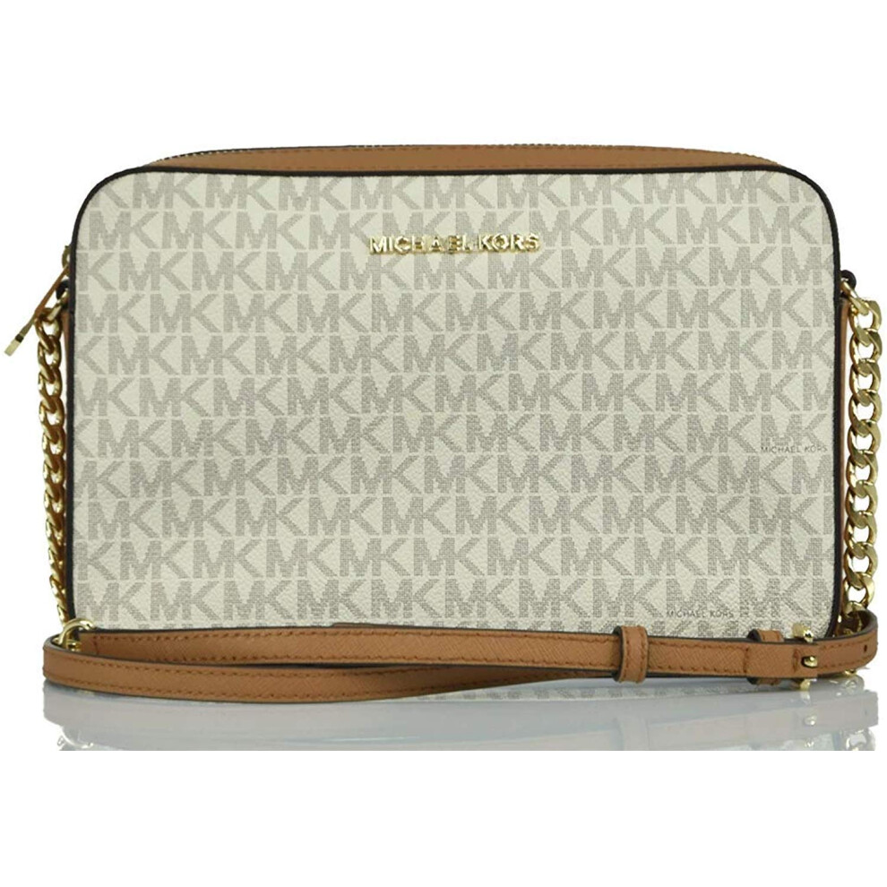 Michael Kors Women's Jet Set Item Lg Crossbody  Vanilla  Large