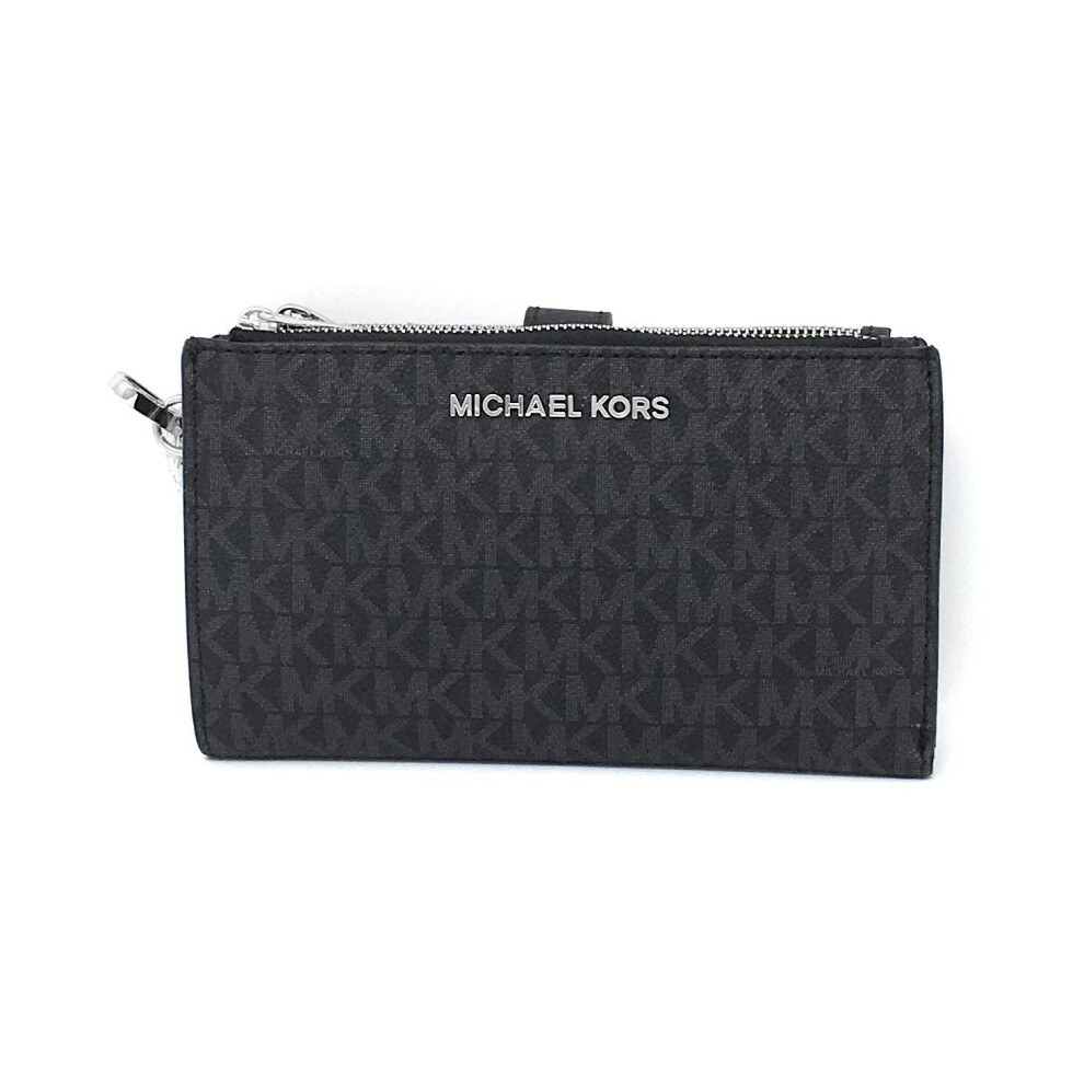 Michael Kors Jet Set Double Zip Wristlet Black PVC