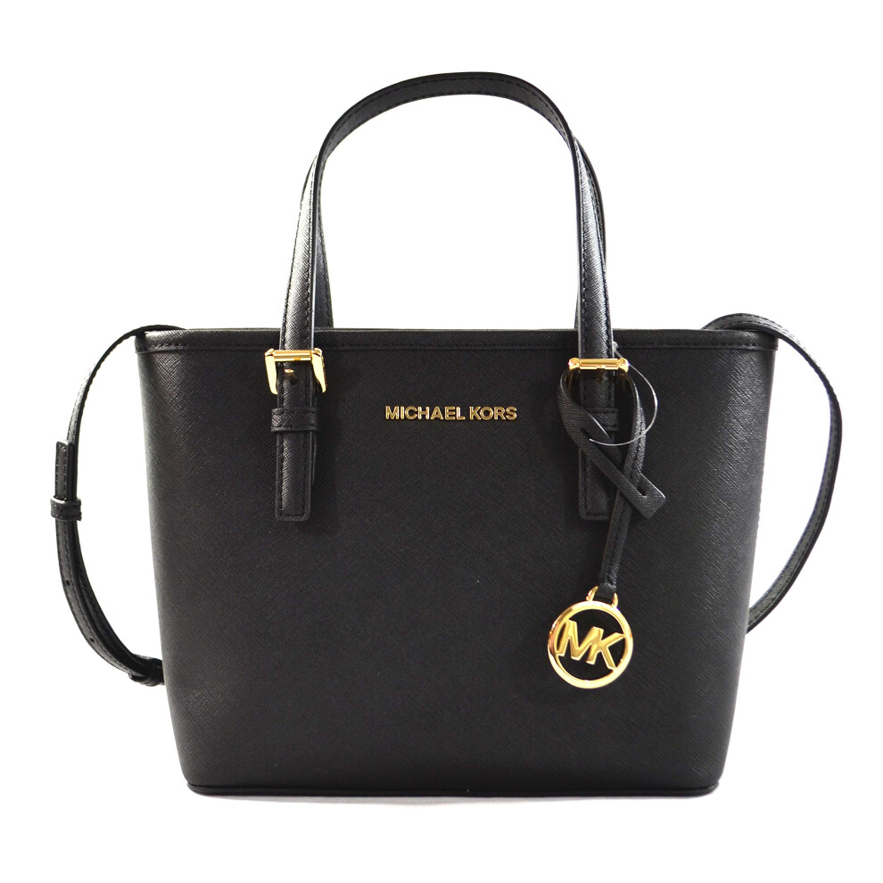 Michael Kors XS Carry All Jet Set Travel Womens Tote (BLACK)