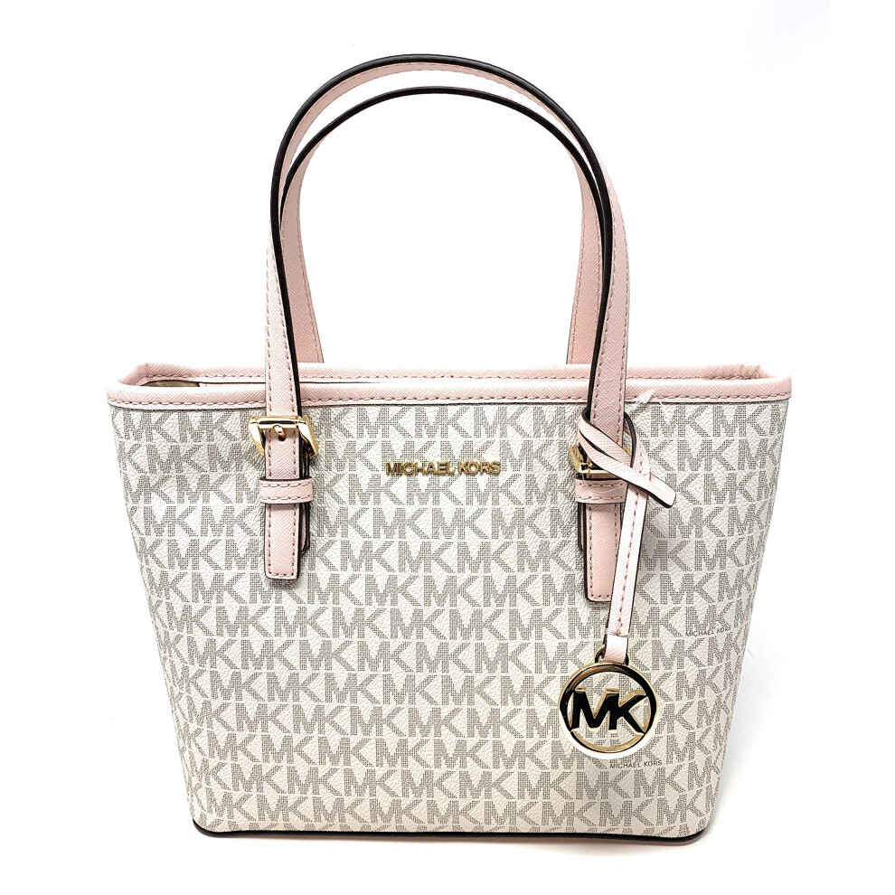 Michael Kors XS Carry All Jet Set Travel Womens Tote Powder Blush PVC