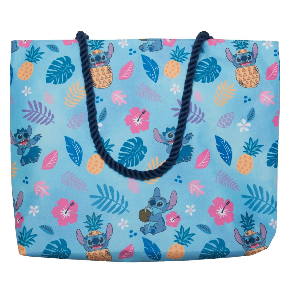 Disney Tote Lilo and Stitch Hawaiian Beach Print Travel Bag