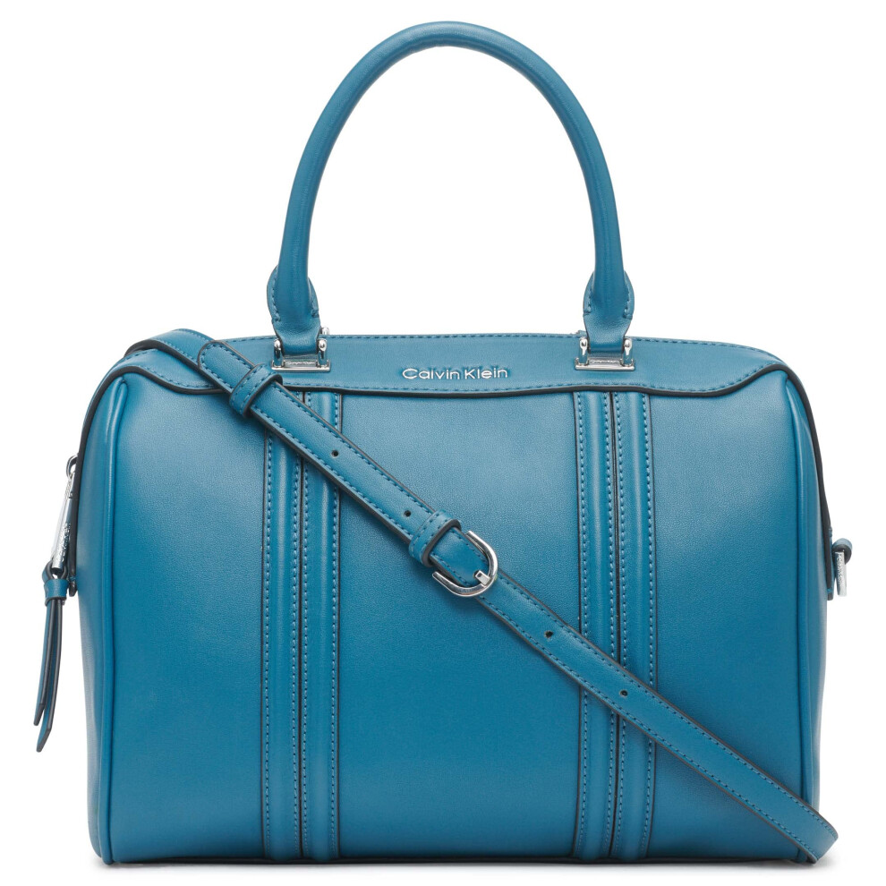 Calvin Klein Blake Top Zip Satchel  Aegean Blue One Size