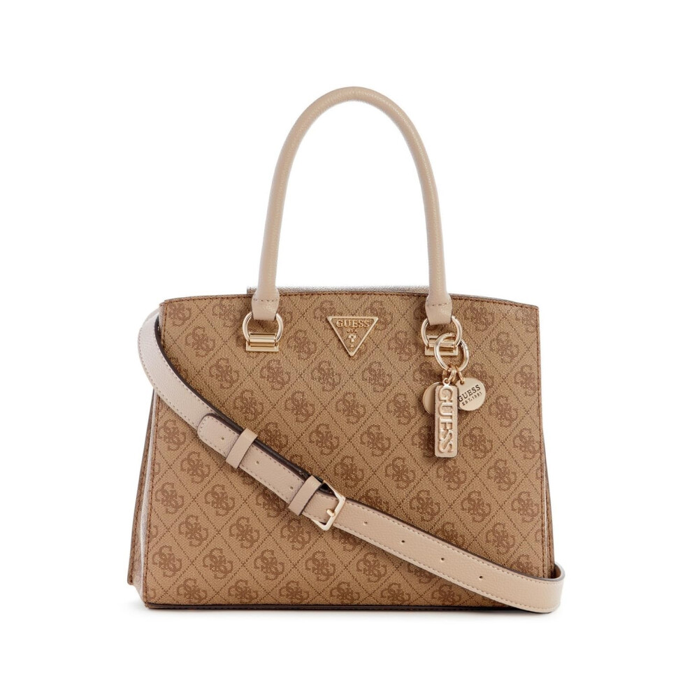 GUESS Noelle Girlfriend Satchel  Latte Logo