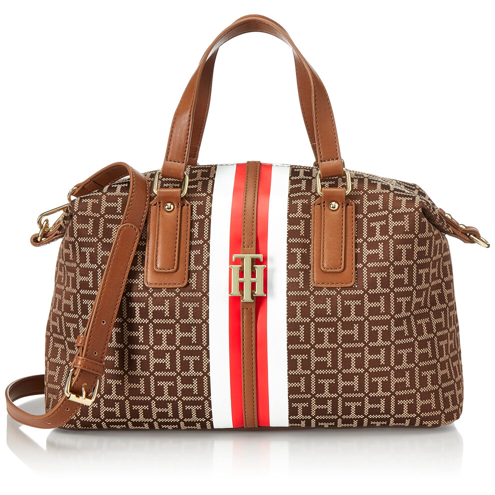 Tommy Hilfiger Jaden Satchel Crossbody Bag  Chestnut/Tannin