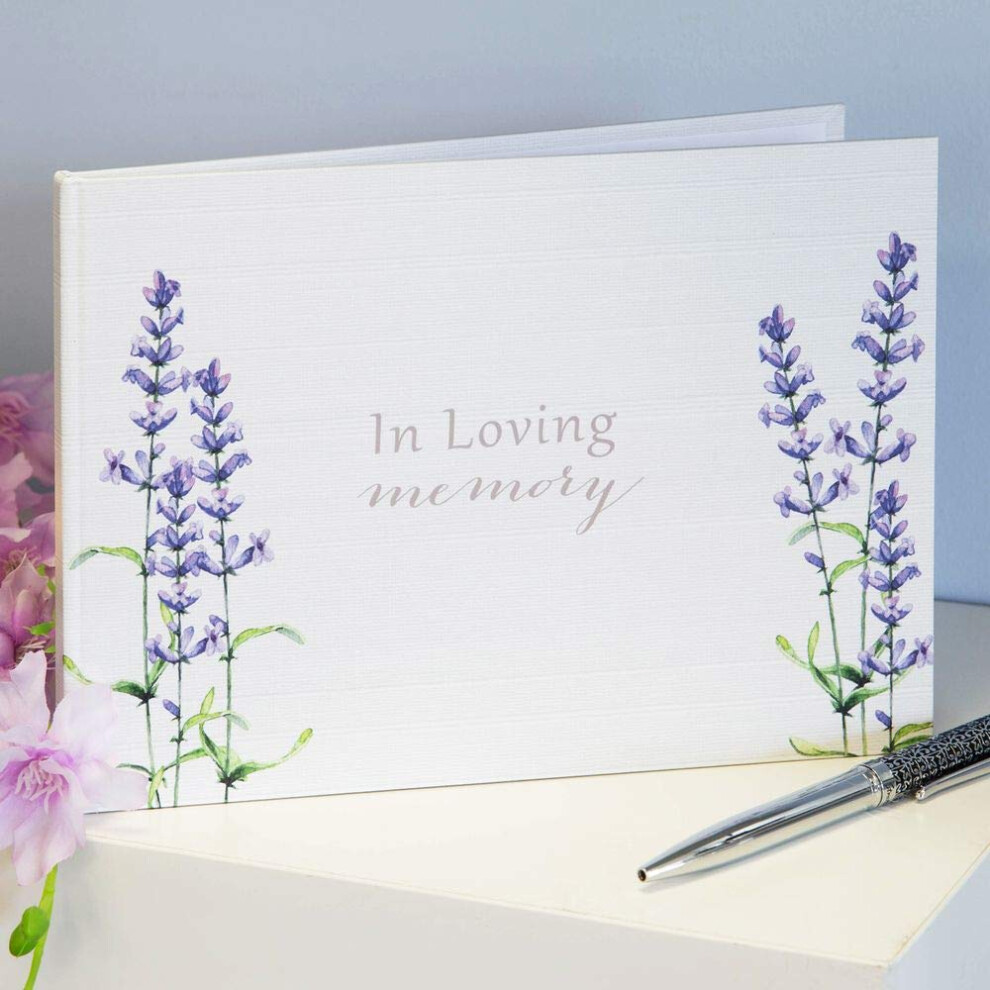 Widdop And Co. Thoughts Of You Book Of Condolence Funeral Guest Memorial Book - In Lo