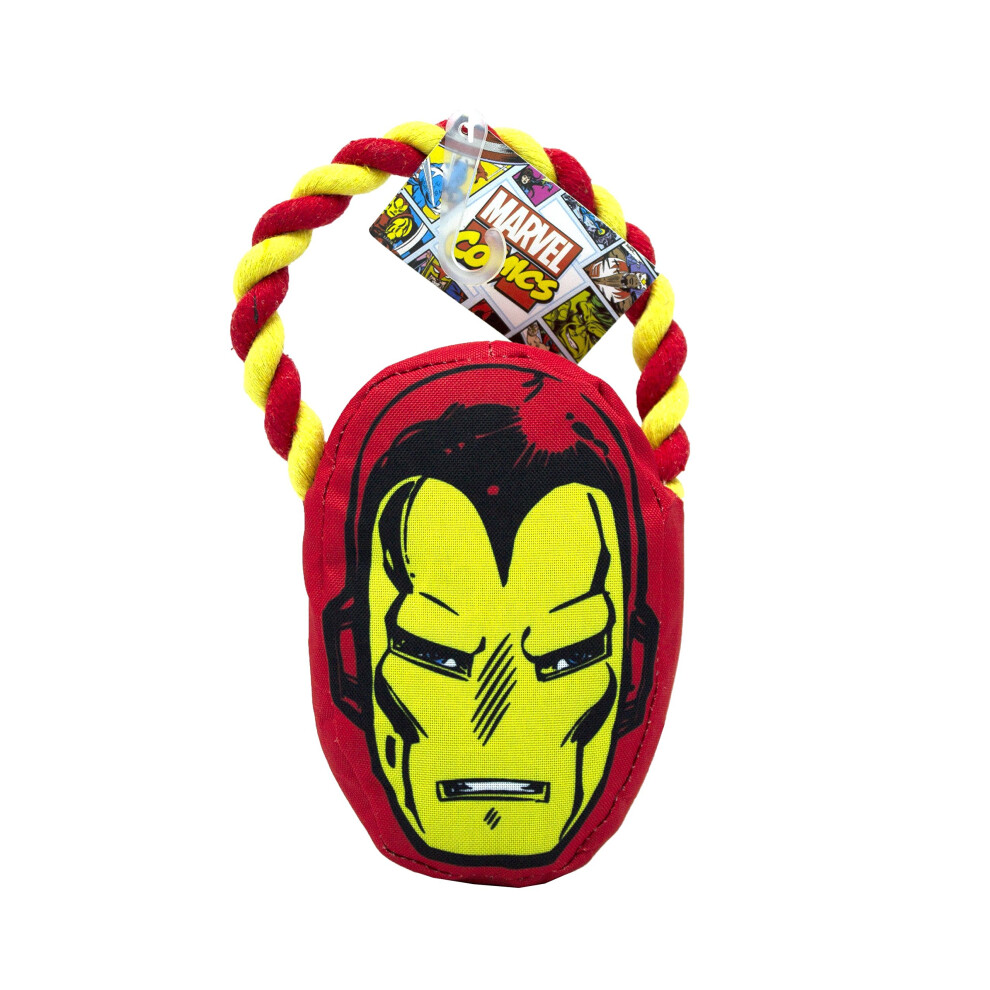 Marvel Comics for Pets Iron Man Rope Pull Toy for Dogs | Super Hero To