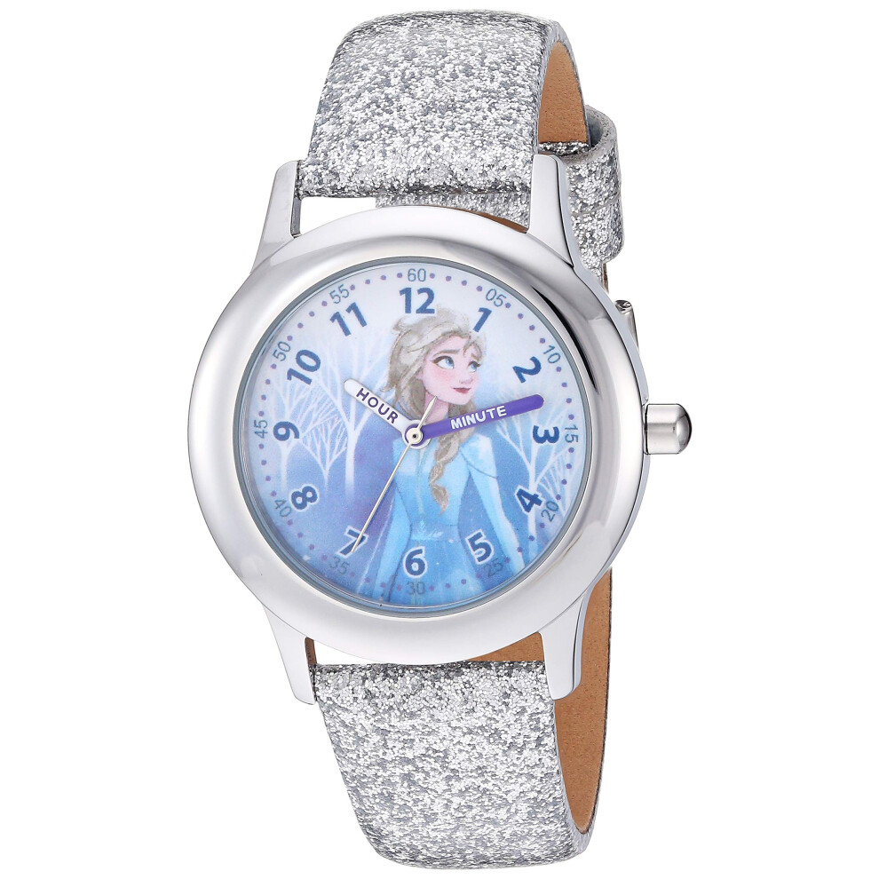 Disney Frozen Kids' Stainless Steel Time Teacher Analog Quartz Strap W