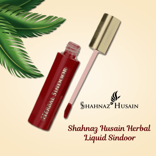Shahnaz Husain Κόκκινο Φυτικό Υγρό Sindoor Τελευταία Διεθνής Συσκευασία (0,3 fl oz / 9 ml) (Κόκκινο) 1