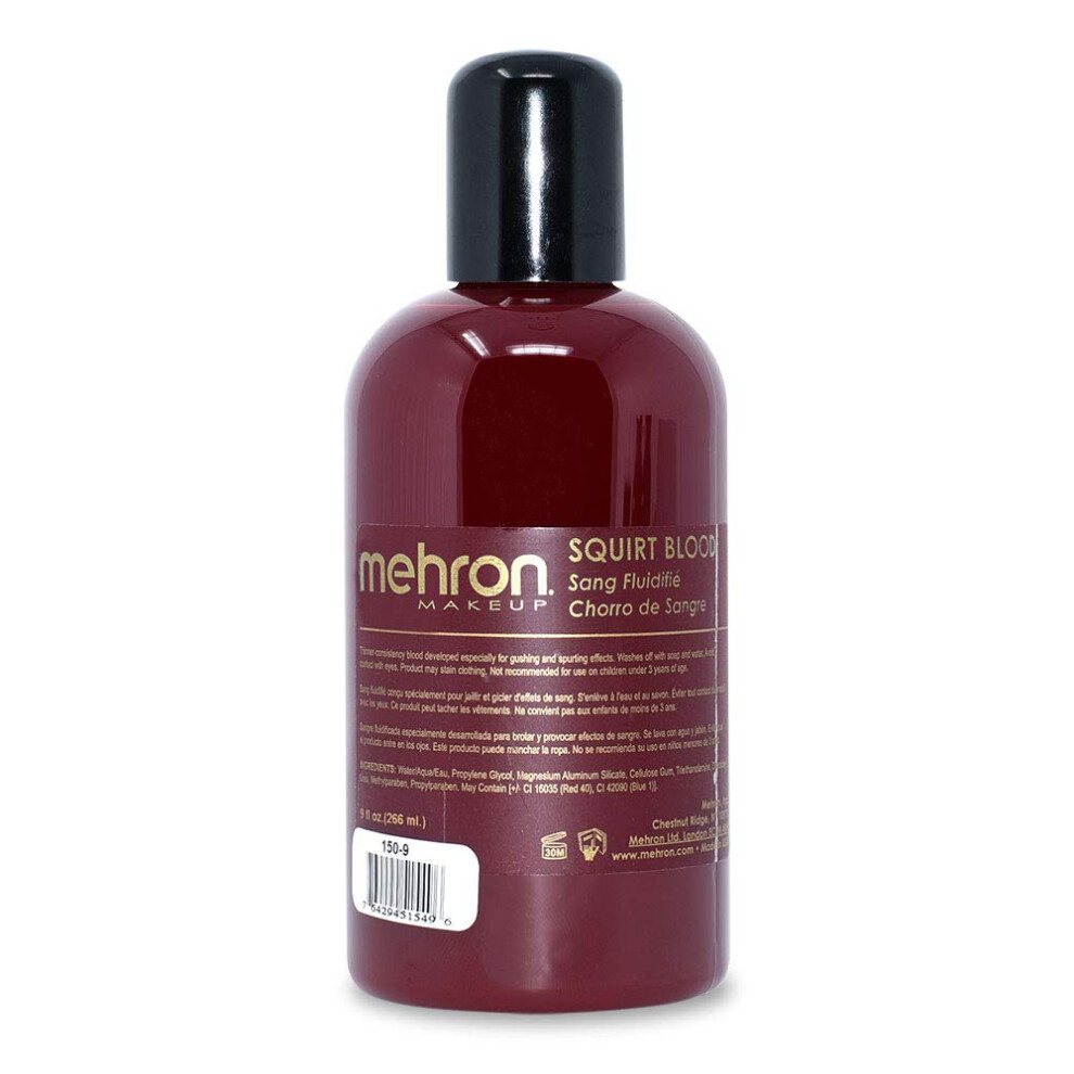 Mehron Makeup Squirt Blood (9 oz) (BRIGHT ARTERIAL)