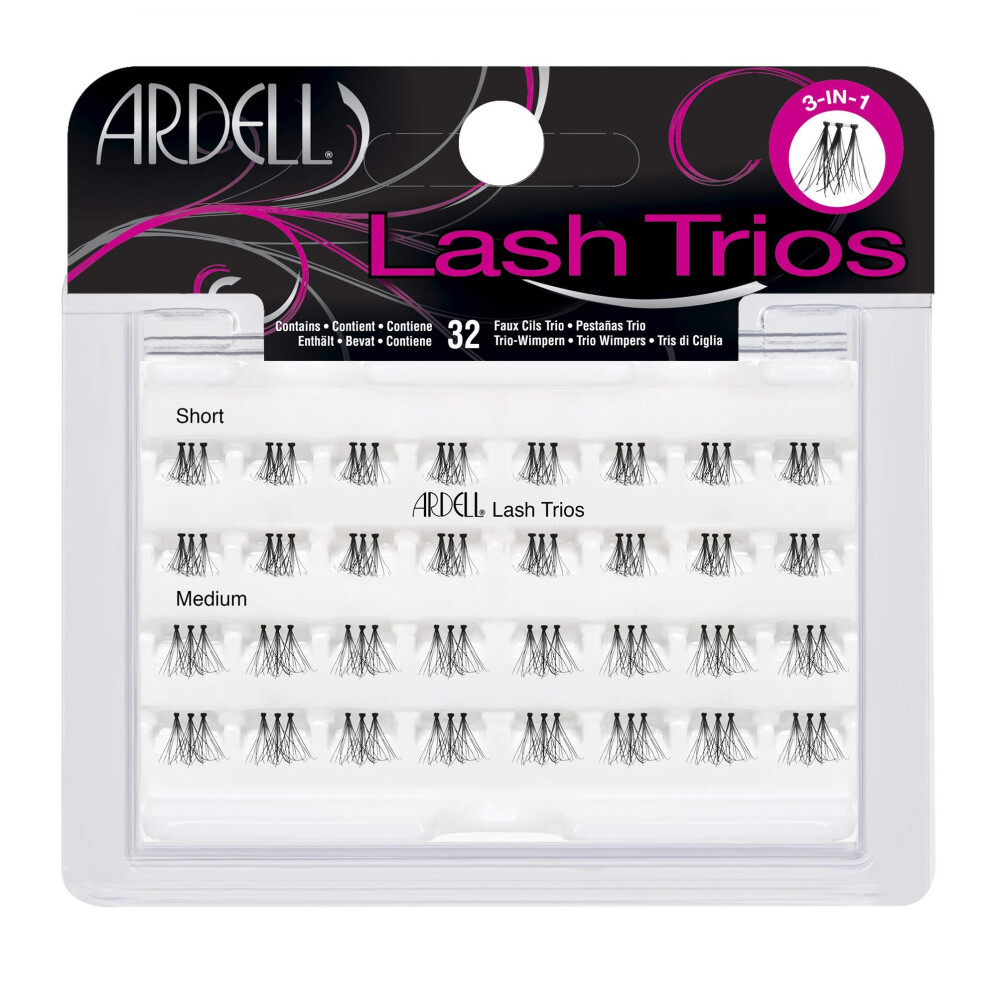 Ardell Lash Trios - Short to Medium Black 32 ct