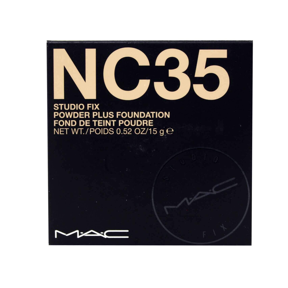 MAC Studio Fix Powder Plus Foundation NC35 for Women  0.52 Ounce (Stud