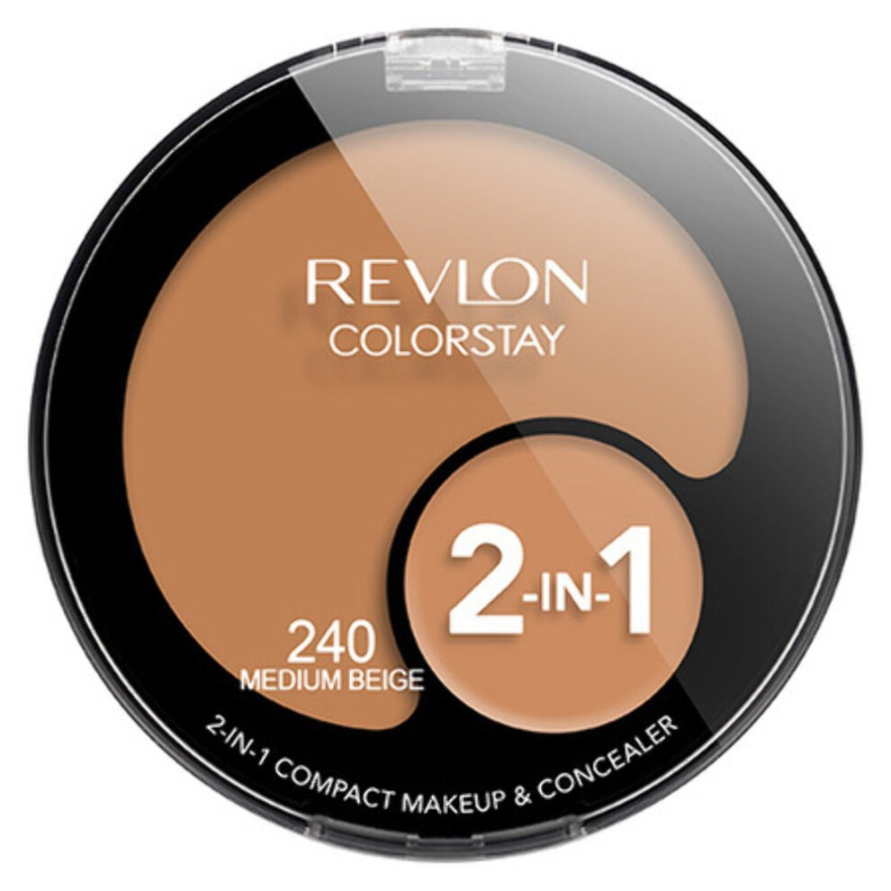 Revlon ColorStay 2-in-1 Compact Makeup & Concealer  Medium Beige