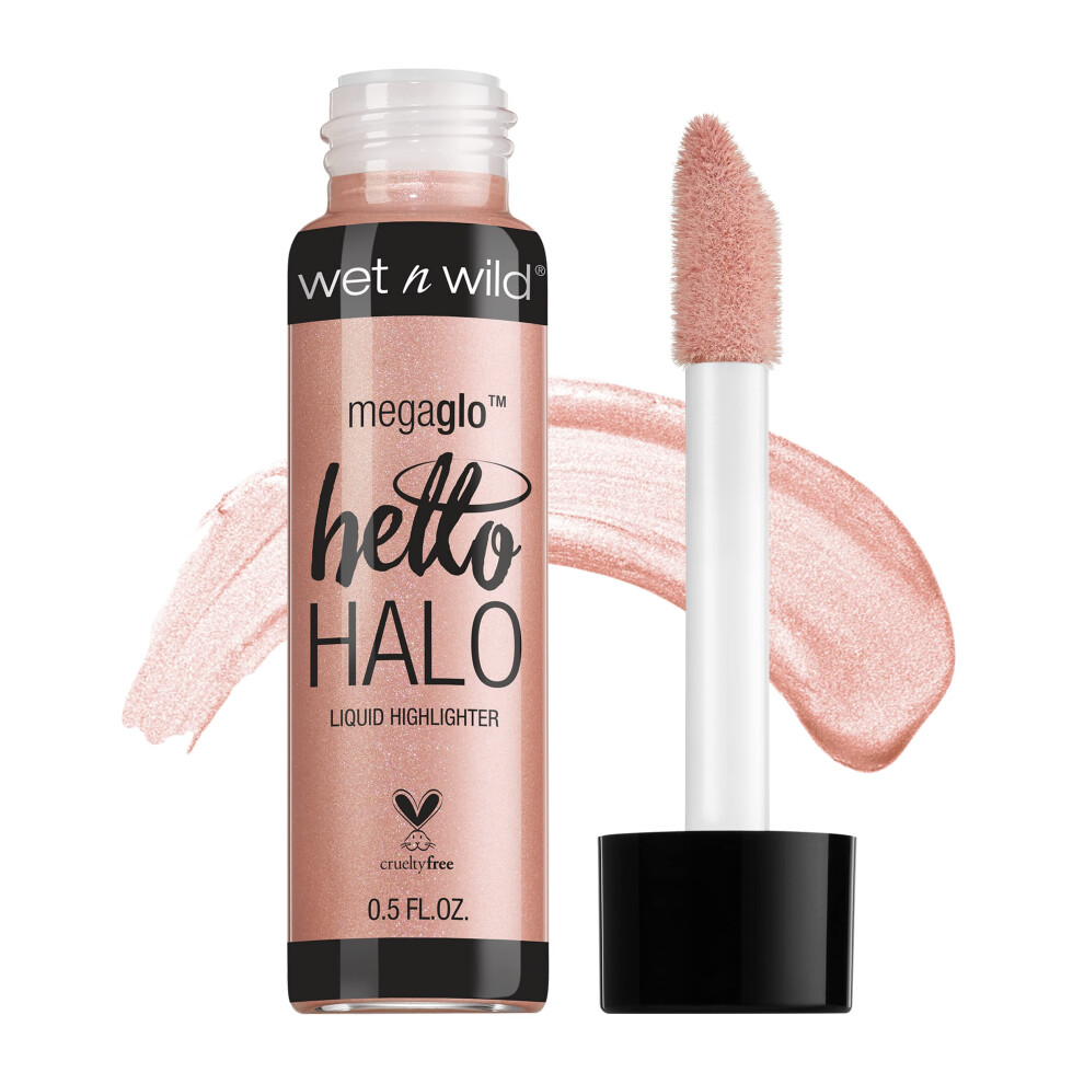 wet n wild MegaGlo Hello Halo Liquid Highlighter Makeup  Shimmer  Rose