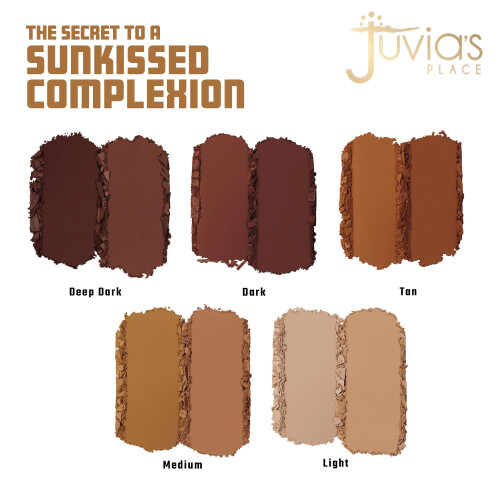 Juvia's Place Bronzed Duo Bronzer Σκούρο - Ματ Μπρόνζερ, Πούδρα Contour, Πούδρα Μπρόνζερ 1
