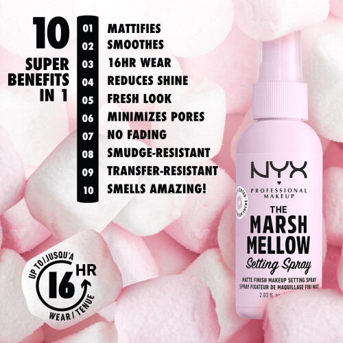 NYX Professional Makeup NYX The Marsh Mellow Setting Spray 60ml 1