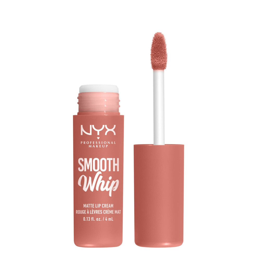NYX PROFESSIONAL MAKEUP Smooth Whip Matte Lip Cream  Long Lasting  Moisturizing  Vegan Liquid Lipstick - Cheeks (Soft Pinky Nude)