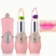 WENJLYJ 2PCS Rouge à Lèvres Gelée Fleur Cristal, Rouge Transparent Avec Fleur Changeant De Couleur PH