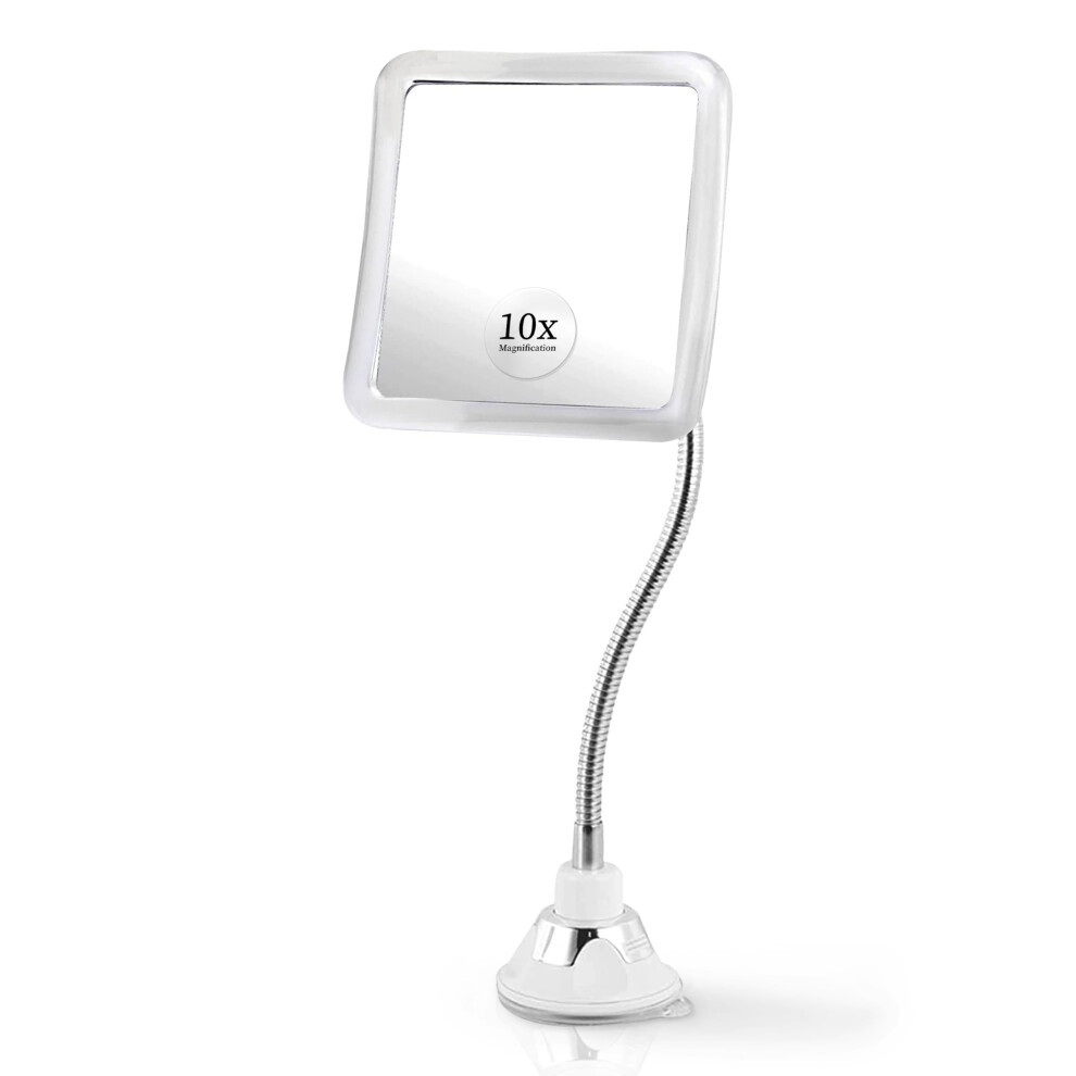 Mirrorvana Flexible 10X Magnifying Makeup Mirror With Adjustable Gooseneck And Su
