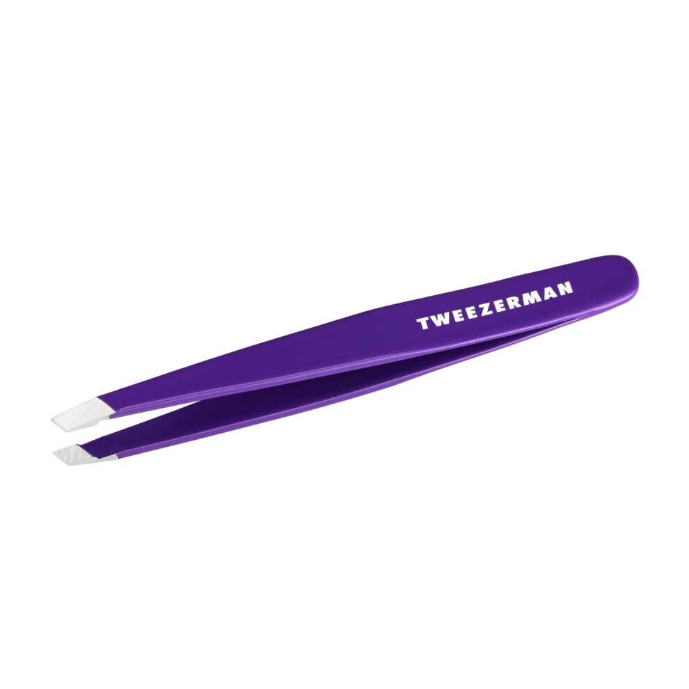 Tweezerman Exclusive Neon Purple Slant Tweezer - Hair Removal Tweezers