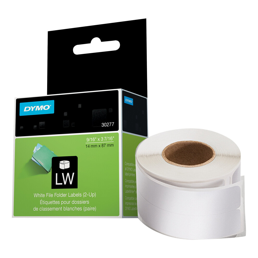 DYMO LW 2-Up File Folder Labels for LabelWriter Label Printers  White