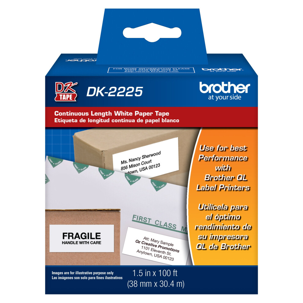 Brother Printer Continuous Length White Paper Tape (DK2225)