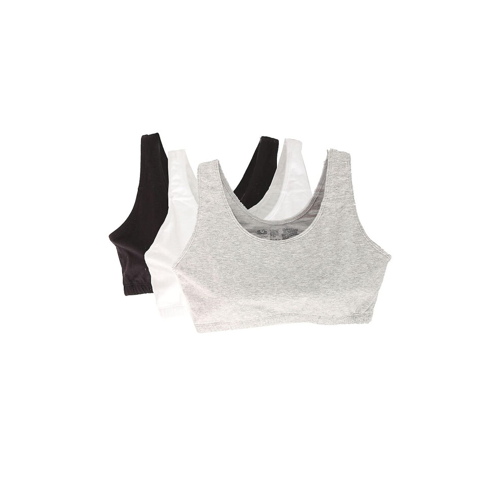 Fruit of the Loom Women's Tank Style Sports Bra - 3 Pack 9012 40 White