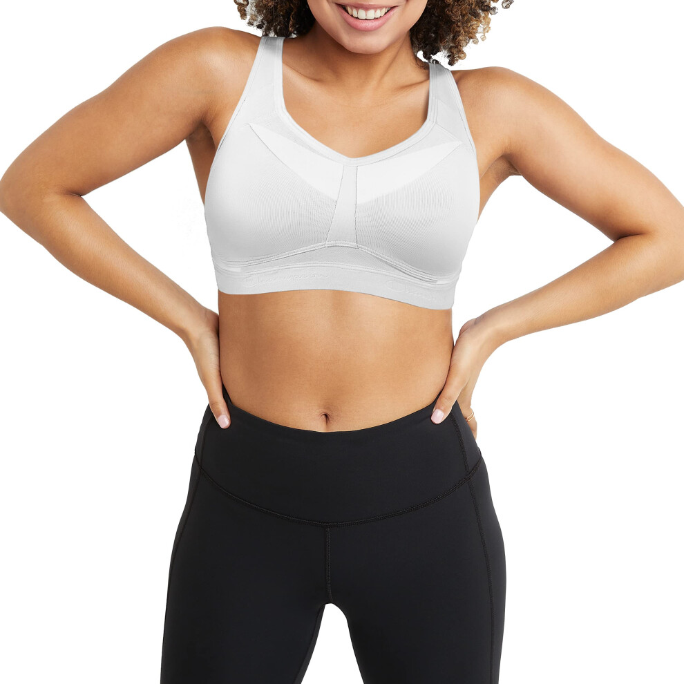 Champion Women's Motion Control Underwire Sports Bra Bra  -white  38DD