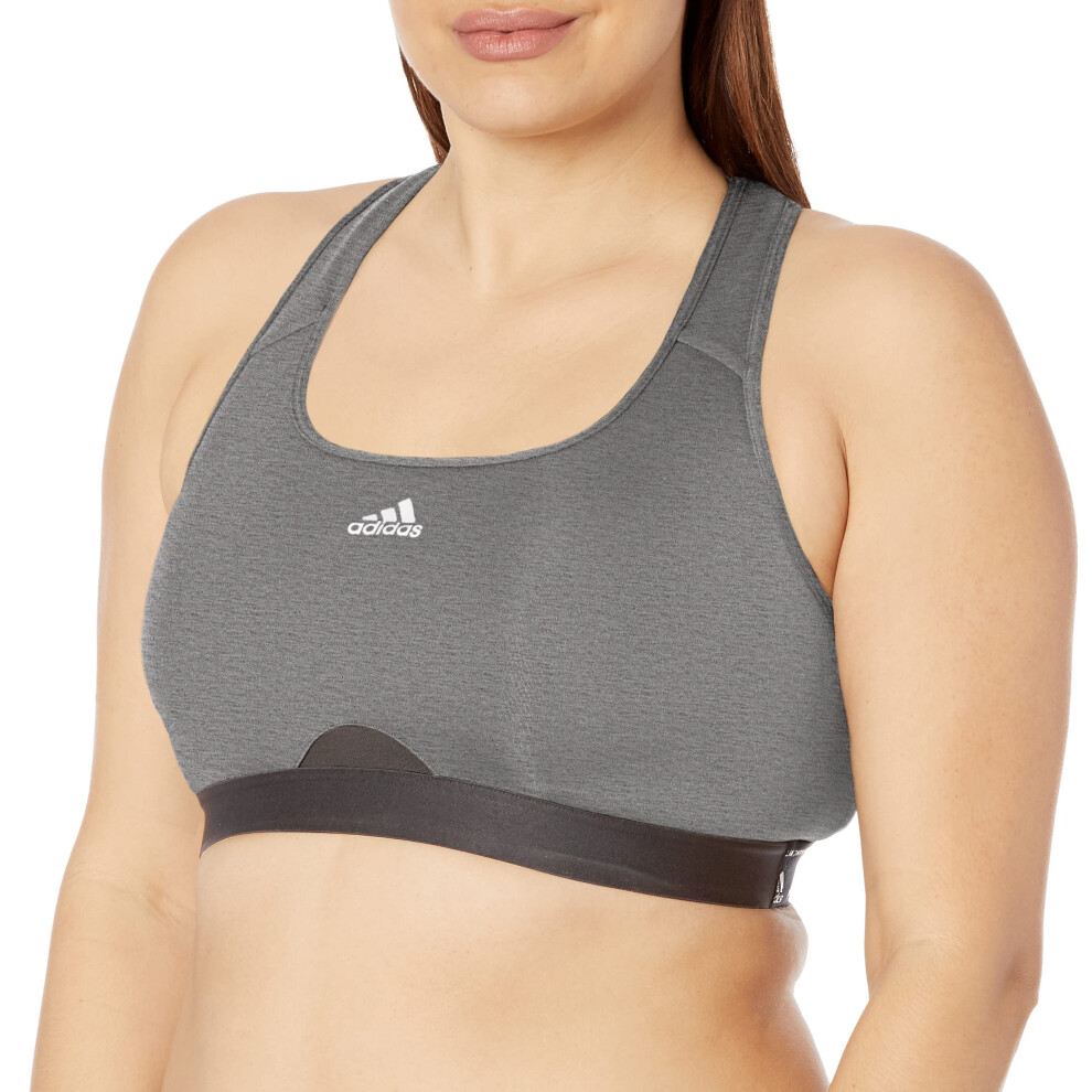 adidas Women's Plus Size Training Medium Support Racer Back Good Level