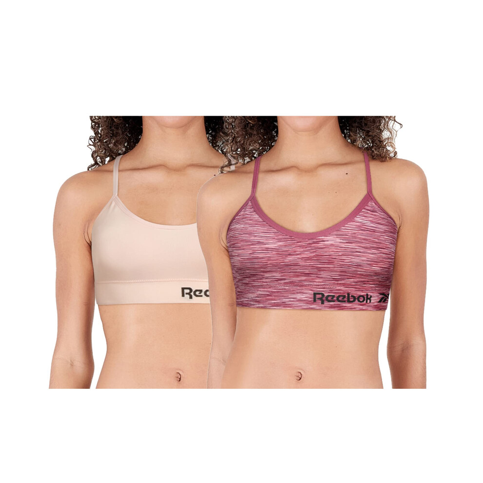 Reebok Women's Bra - Seamless Performance Cami Bralette (2 Pack)  Size