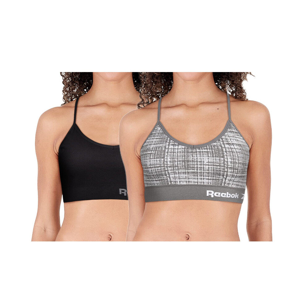 Reebok Women's Bra - Seamless Performance Cami Bralette (2 Pack)  Size