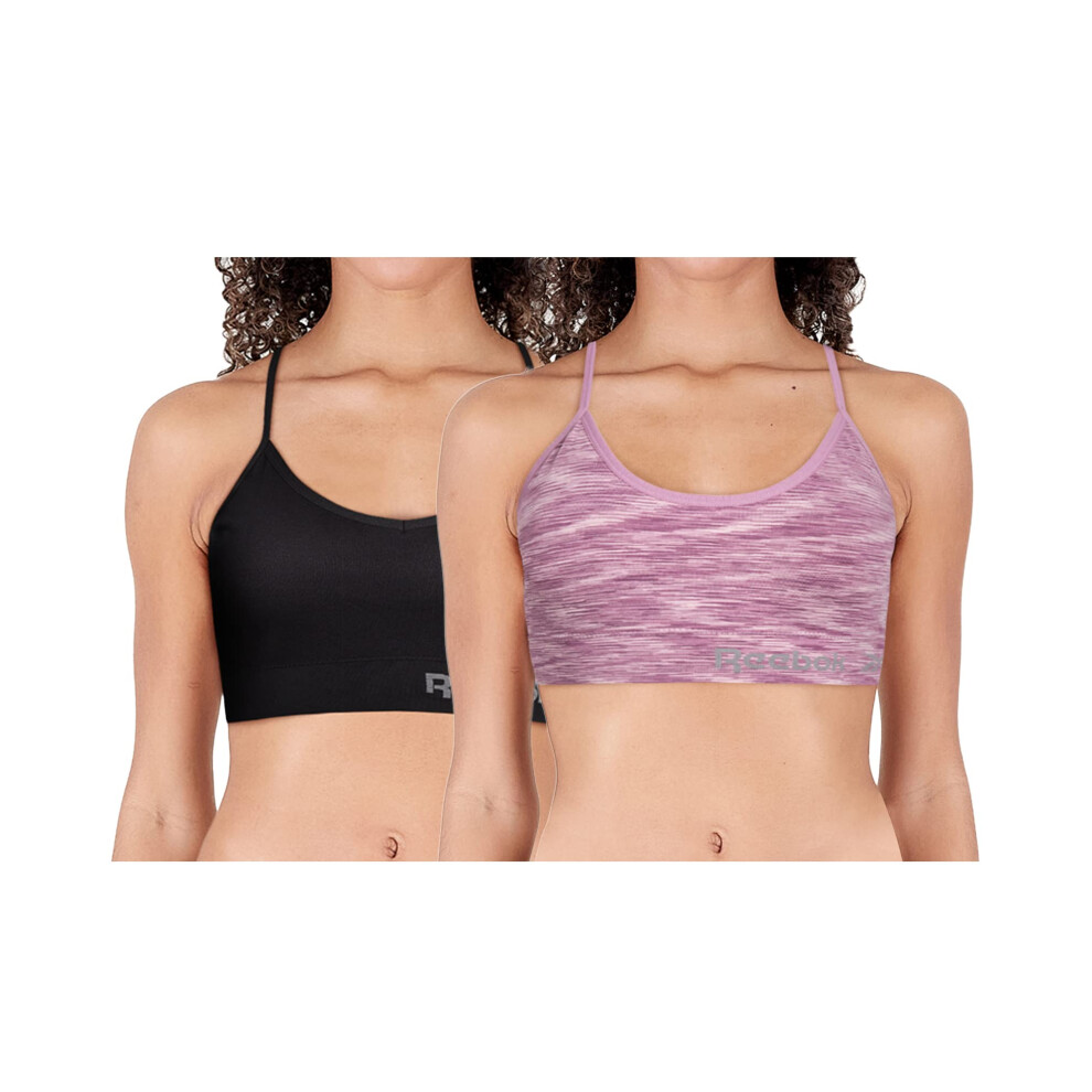 Reebok Women's Bra - Seamless Performance Cami Bralette (2 Pack)  Size