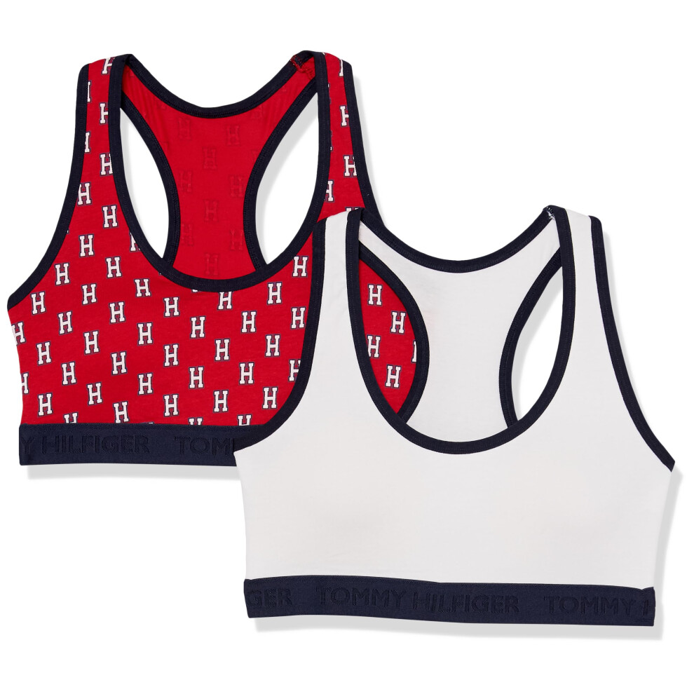 Tommy Hilfiger Women's Bra Racerback Cotton Bralette  2 Pack  LGH APRD