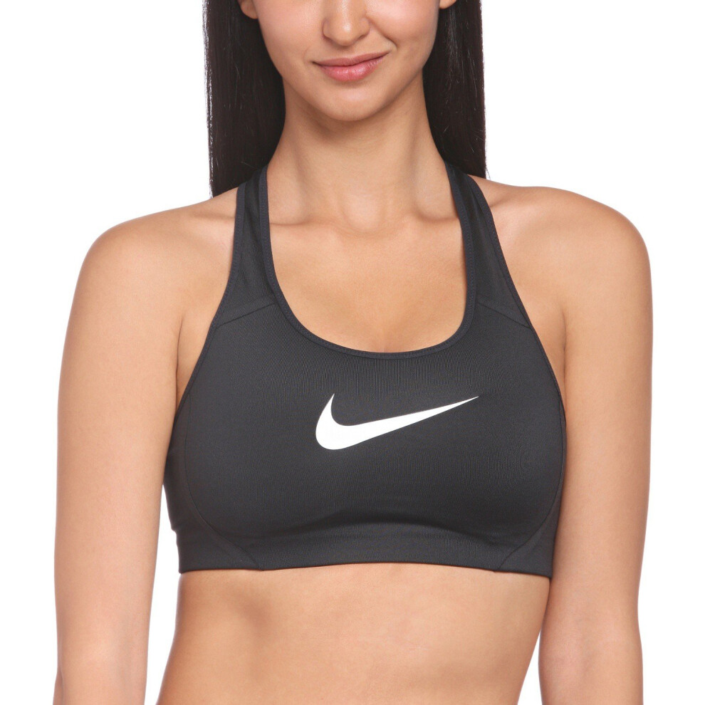 Nike High Compression Swoosh Ladies Bra (Black/White  Medium)