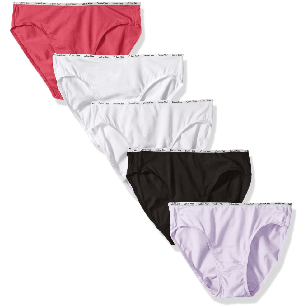 Calvin Klein Women's Cotton Stretch Bikini Panty - 5 Pack  QP1094M  Wh