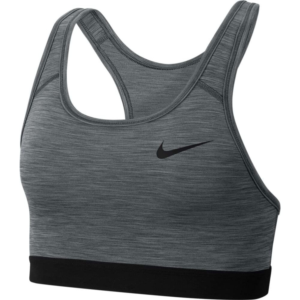 Nike Women's Medium Support Non Padded Sports Bra with Band  Smoke Gre