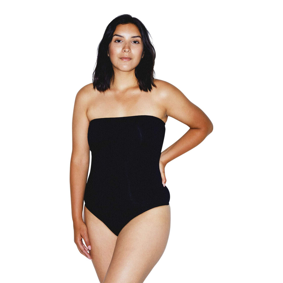 American Apparel Women's Strapless Bodysuit  Black  Small