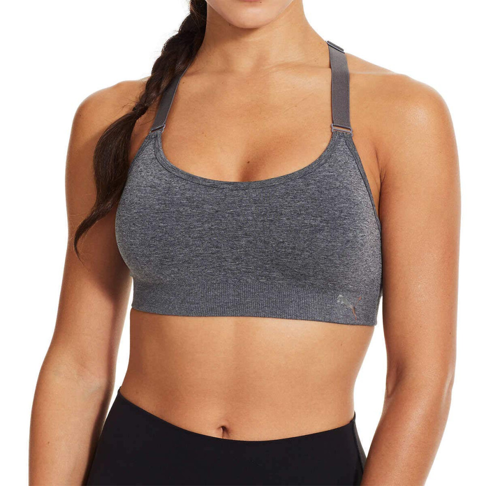 PUMA Women Sports Bra  3-Pack (Black/White/Grey  Medium)