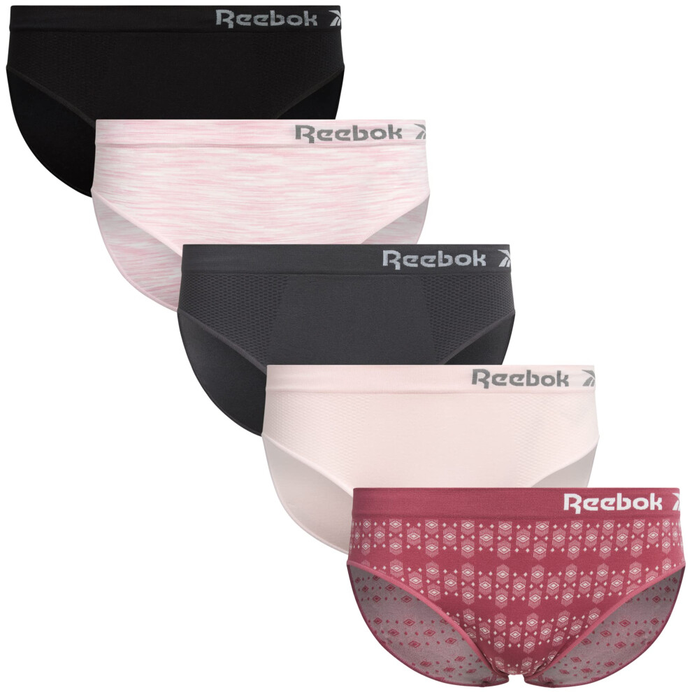 Reebok Women's Underwear - Seamless Bikini Briefs (5 Pack)  Size Mediu