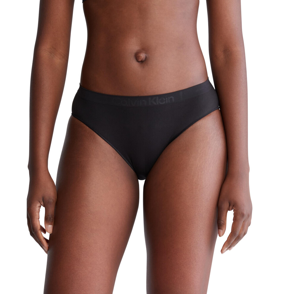 Calvin Klein Women's Bonded Flex Seamless 3-Pack Mid Rise Bikini  Blac