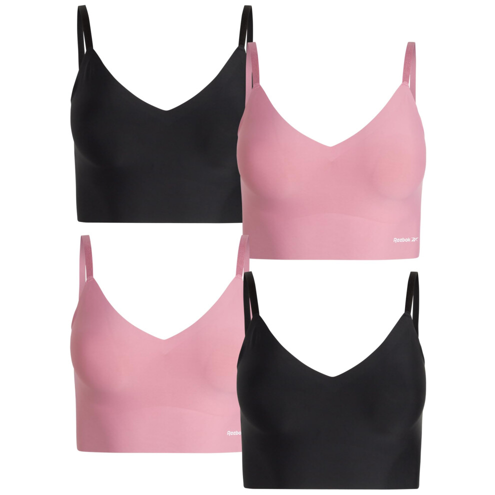 Reebok Women's Bra - Longline Bonded Performance Cami Bralette (4 Pack