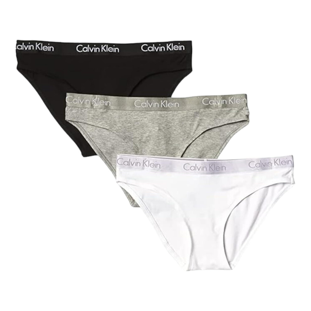 Calvin Klein Women`s Motive Cotton Bikini Panty 3 Pack (as1  alpha  s