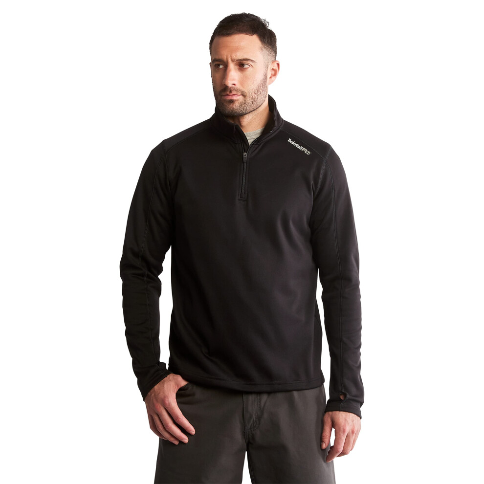 Timberland PRO Men's 1/4 Zip Understory Fleece Top  Jet Black  Medium