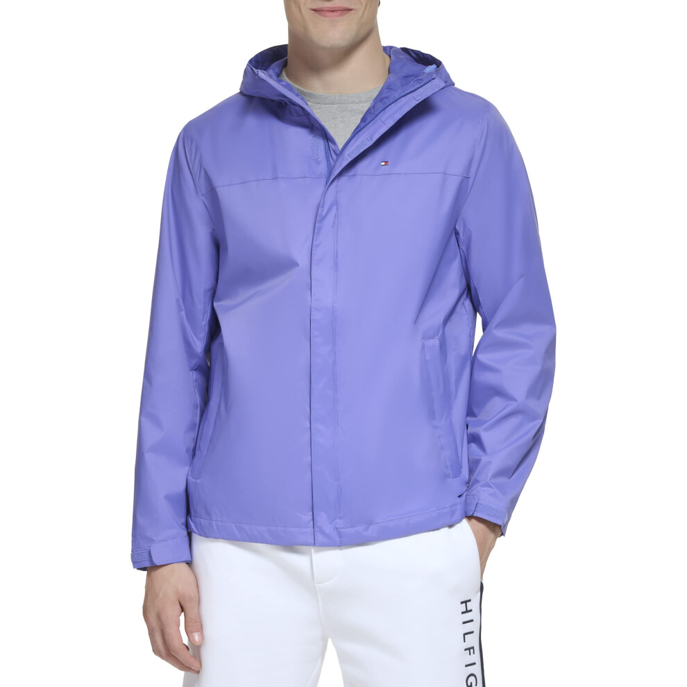 Tommy Hilfiger Men's Lightweight Breathable Waterproof Hooded Jacket