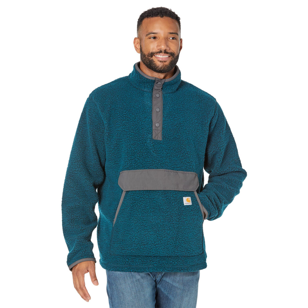 Carhartt Men's Relaxed Fit Fleece Pullover  Night Blue Heather  Small