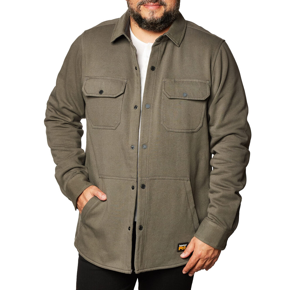 Timberland PRO Men's Mill River Fleece Shirt Jacket  Pewter  S