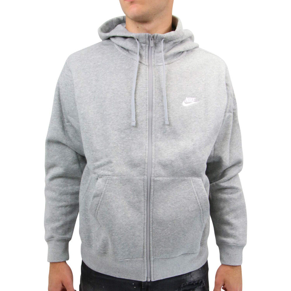 Nike Men's Sportswear Club Fleece Full Zip Hoodie  Vast Grey/Vast Grey